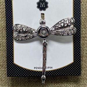 Magnolia and Vine Winged Wonder 12mm pin/pendant